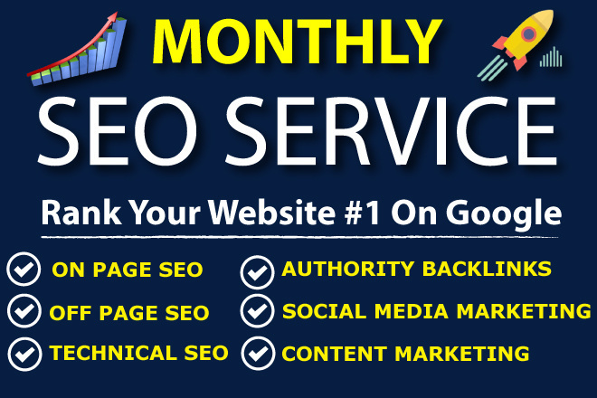 I will do monthly SEO backlinks service package to get top google ranking for website